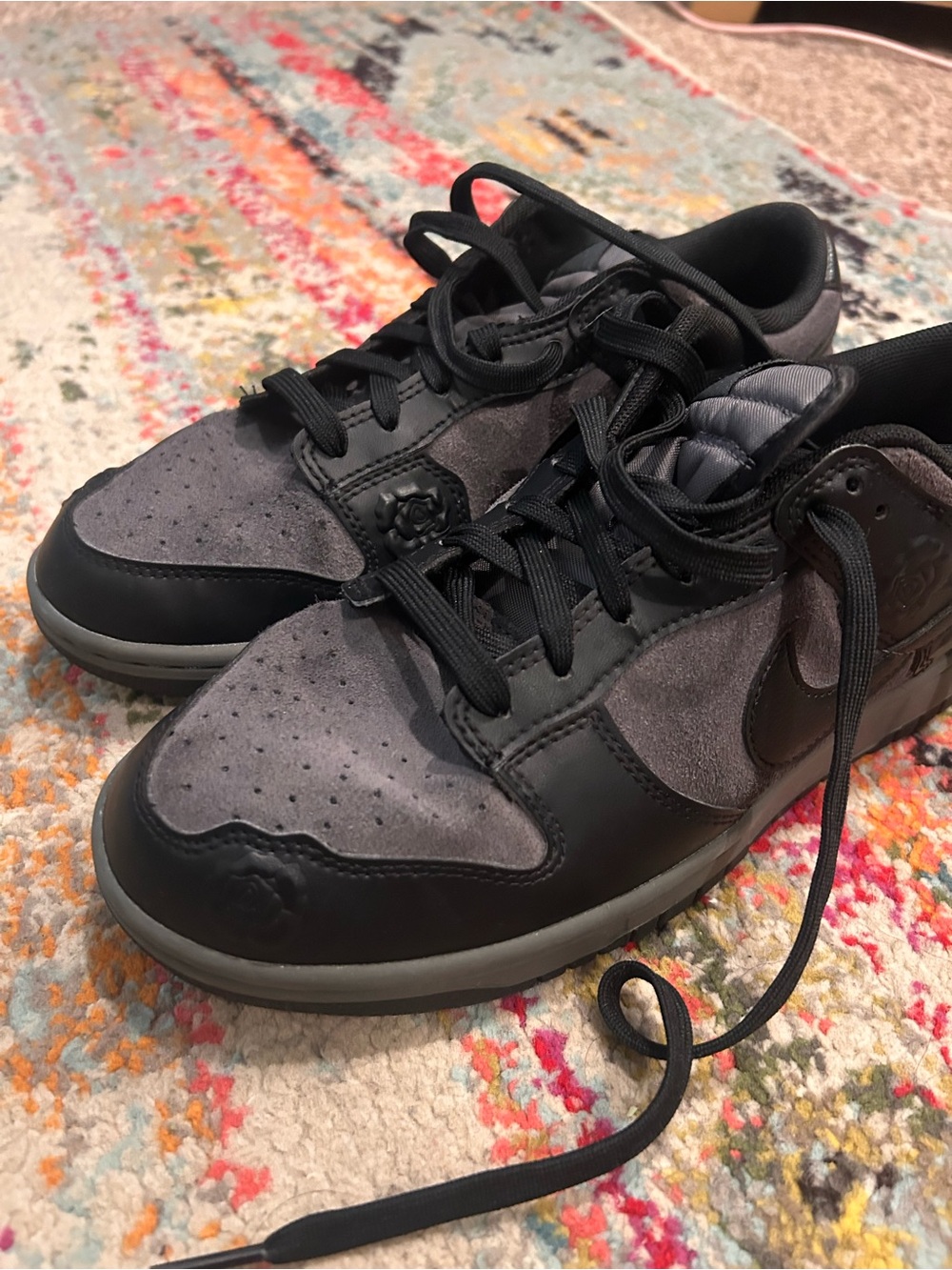 Women's Nike Dunk Low 'Black Roses' Sneakers